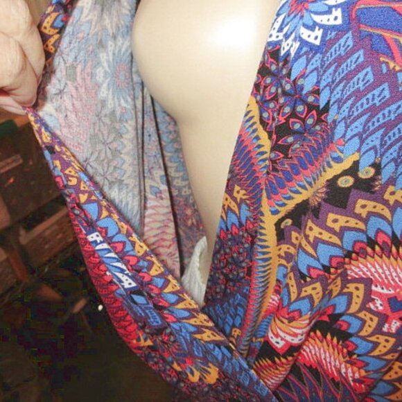 Maeve Anthropologie Elly Wrap Blouse Size 3X Kimono Tunic Asymmetrical Artsy NEW - Picture 4 of 14